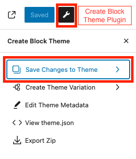 Save Create Block Theme